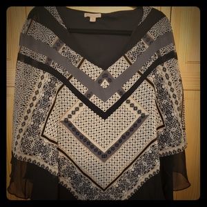Womens Poncho Style Blouse